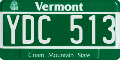 VT license plate YDC513