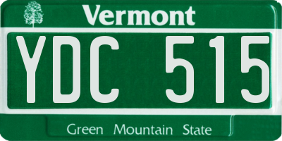 VT license plate YDC515
