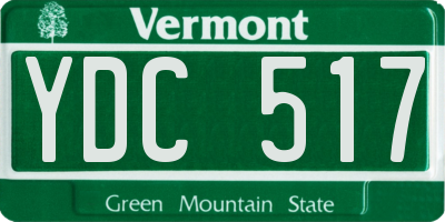 VT license plate YDC517