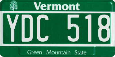 VT license plate YDC518