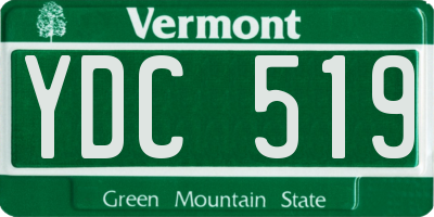 VT license plate YDC519