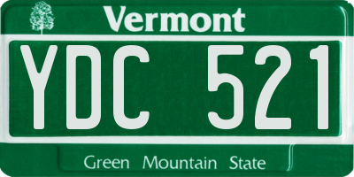 VT license plate YDC521