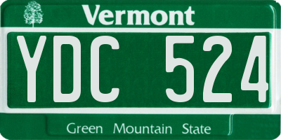 VT license plate YDC524