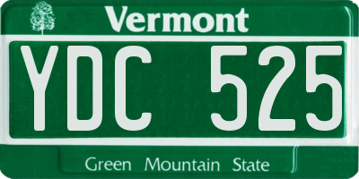 VT license plate YDC525