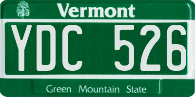 VT license plate YDC526