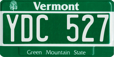 VT license plate YDC527
