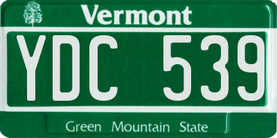 VT license plate YDC539