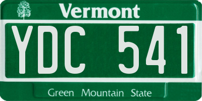 VT license plate YDC541