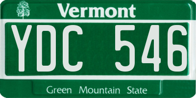 VT license plate YDC546