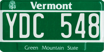 VT license plate YDC548