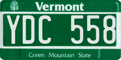 VT license plate YDC558
