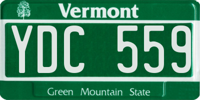 VT license plate YDC559
