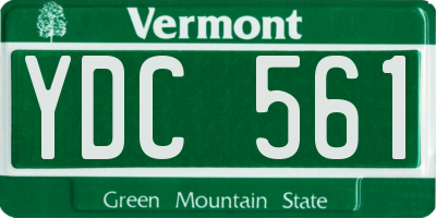 VT license plate YDC561