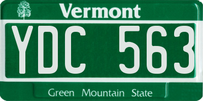 VT license plate YDC563