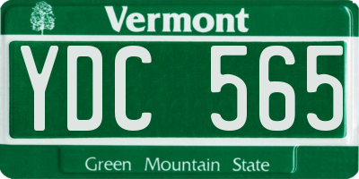 VT license plate YDC565