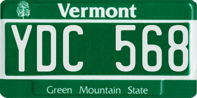 VT license plate YDC568