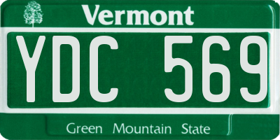 VT license plate YDC569
