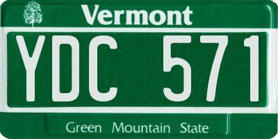 VT license plate YDC571