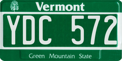 VT license plate YDC572