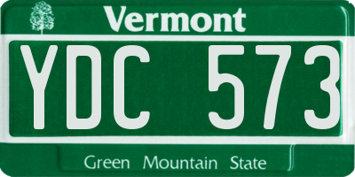 VT license plate YDC573