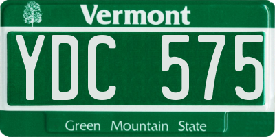 VT license plate YDC575