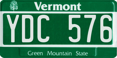 VT license plate YDC576