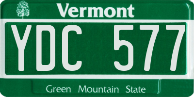 VT license plate YDC577