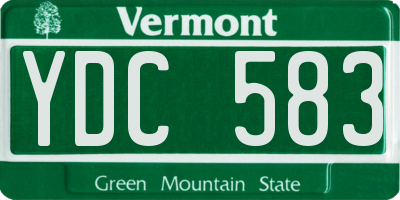 VT license plate YDC583