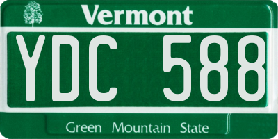 VT license plate YDC588