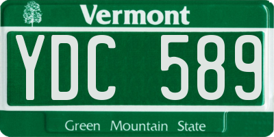 VT license plate YDC589