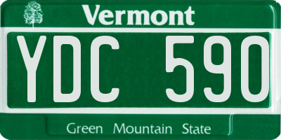 VT license plate YDC590