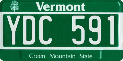 VT license plate YDC591
