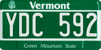 VT license plate YDC592