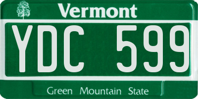 VT license plate YDC599