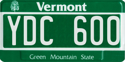 VT license plate YDC600