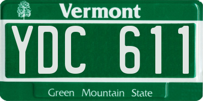 VT license plate YDC611