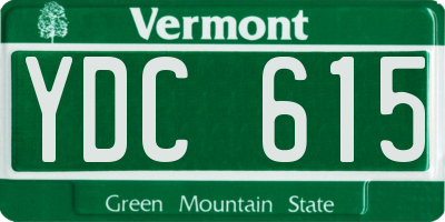 VT license plate YDC615