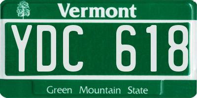 VT license plate YDC618