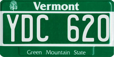 VT license plate YDC620