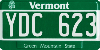 VT license plate YDC623