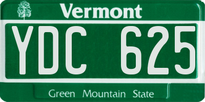 VT license plate YDC625