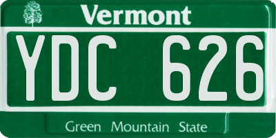 VT license plate YDC626