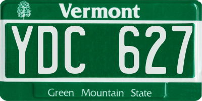 VT license plate YDC627