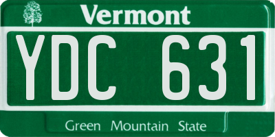 VT license plate YDC631