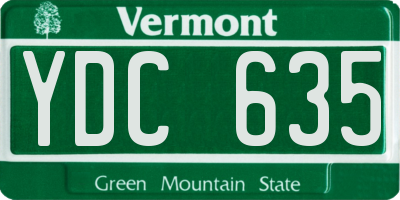 VT license plate YDC635