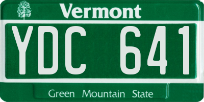 VT license plate YDC641