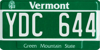 VT license plate YDC644