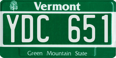 VT license plate YDC651