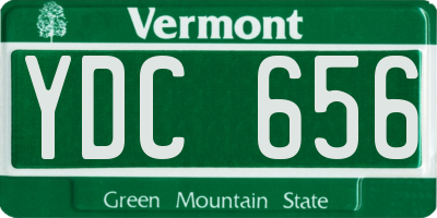 VT license plate YDC656