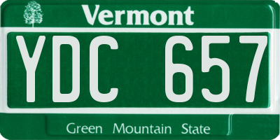 VT license plate YDC657
